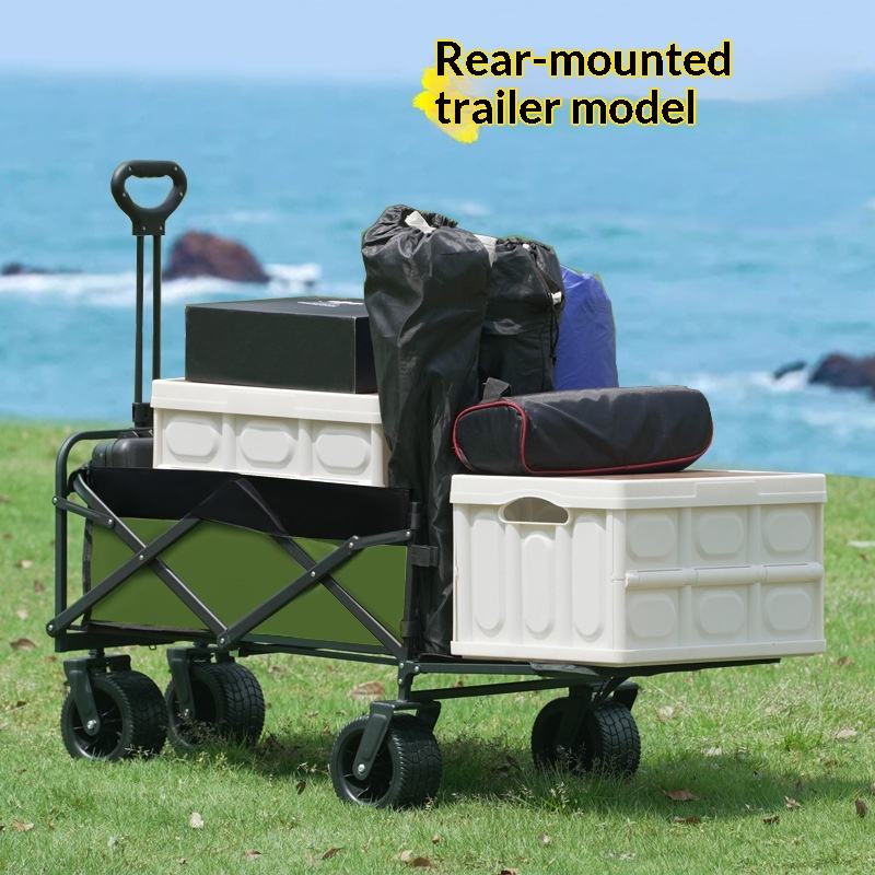 Outdoor Camping Trolley - Gerobak Utilitas Camping Roda Empat Lipat