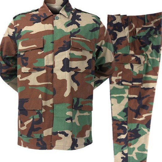 Outdoor Camping Set - Setelan Taktis Kamuflase BDU 2 Potong