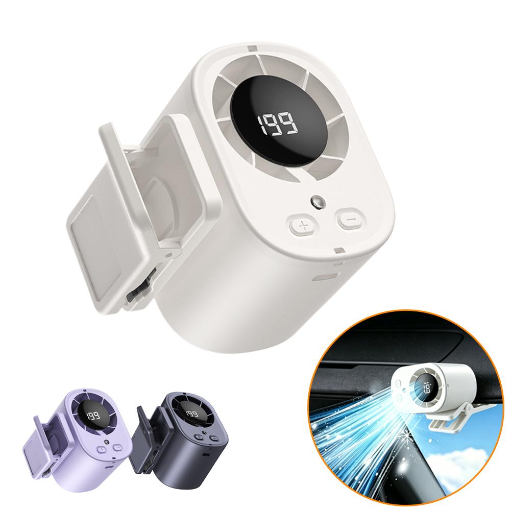 Outdoor Camping Fan - Kipas Clip-On Portabel dengan Layar LED,