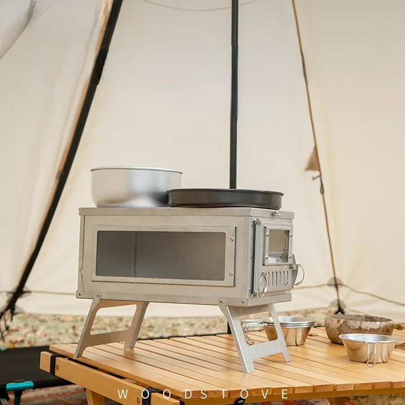 Outdoor Camping Wood Burning Stove - Kompor Tenda Camping dengan Cerobong Asap