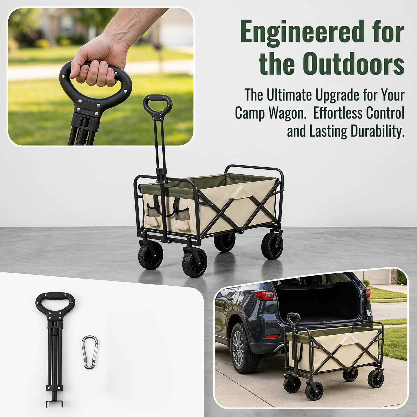 Pegangan Tarik Kereta Dorong L - Outdoor Camping Trolley ulasan dan harga