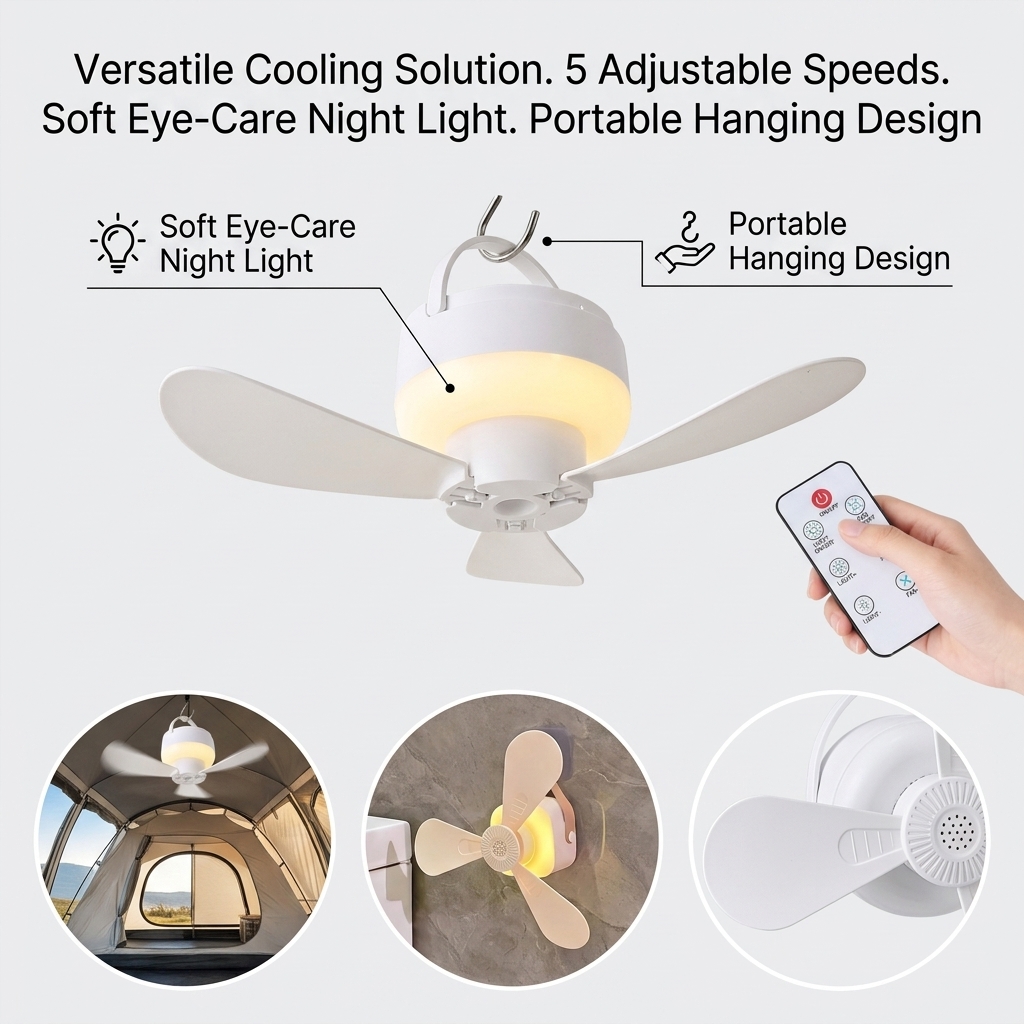 Kipas Angin Plafon Kecil Porta - Outdoor Camping Fan ulasan dan harga