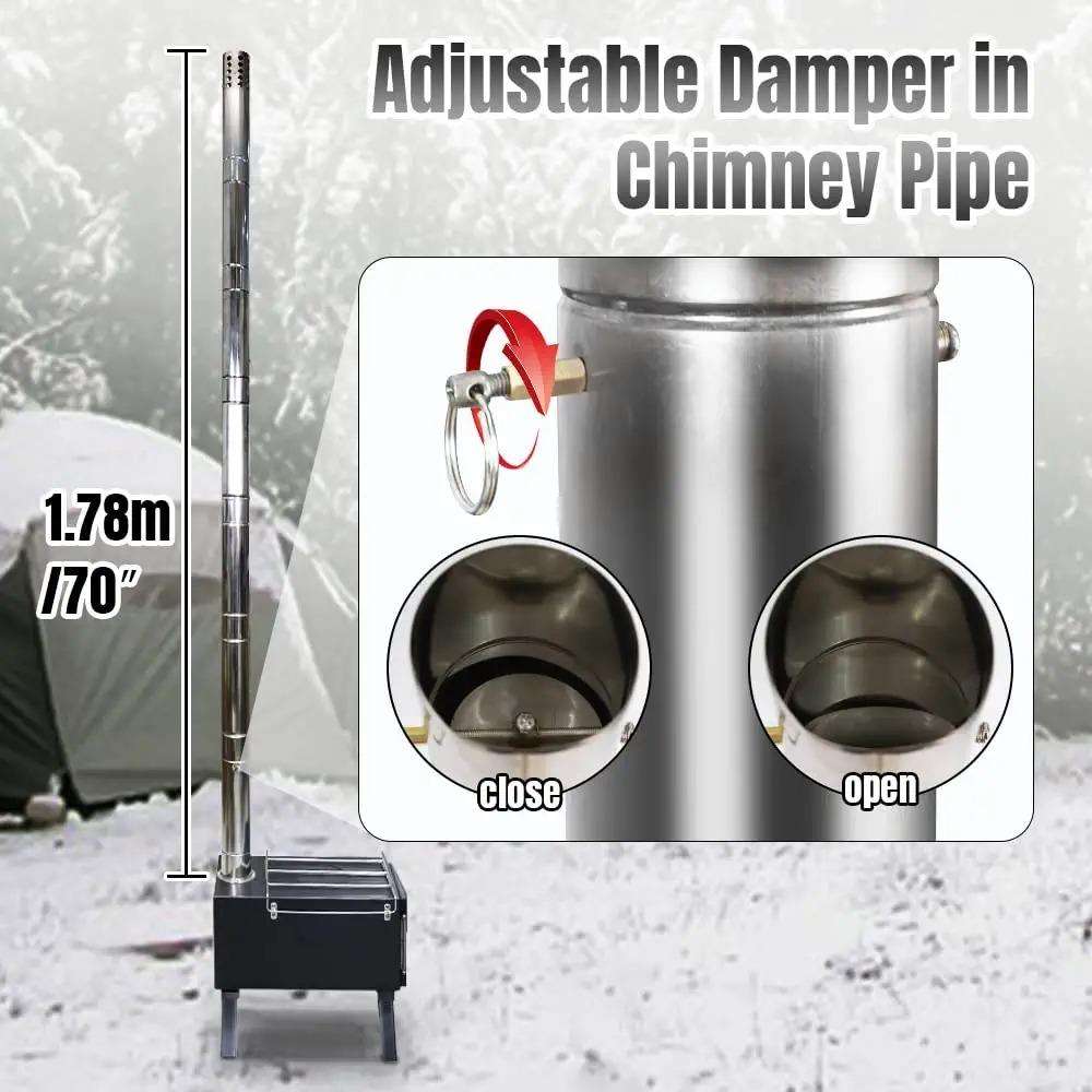 Kompor Camping Portabel Outdoo - Outdoor Camping Wood Burning Stove ulasan dan harga