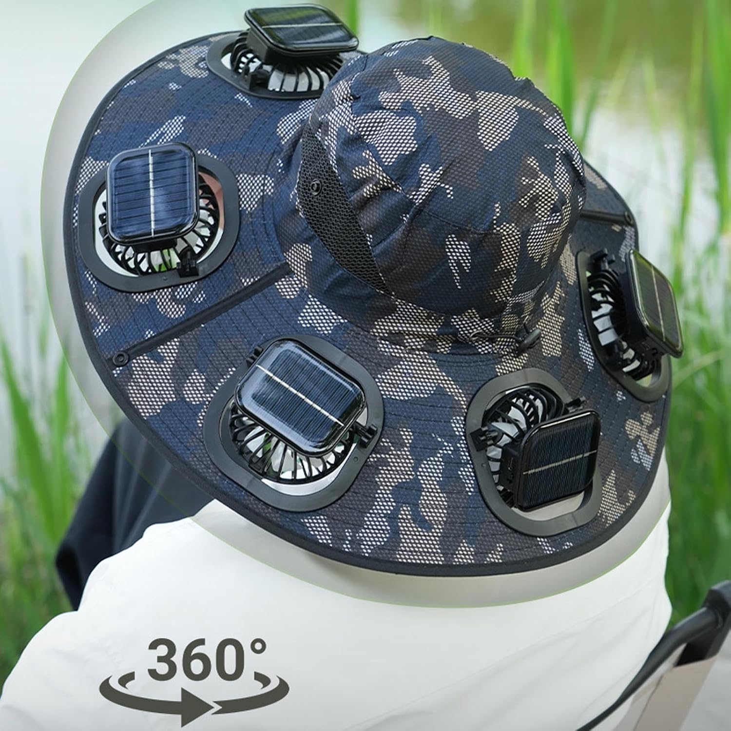 Topi Kipas Tenaga Surya Hot 6  - Outdoor Camping Fan ulasan dan harga