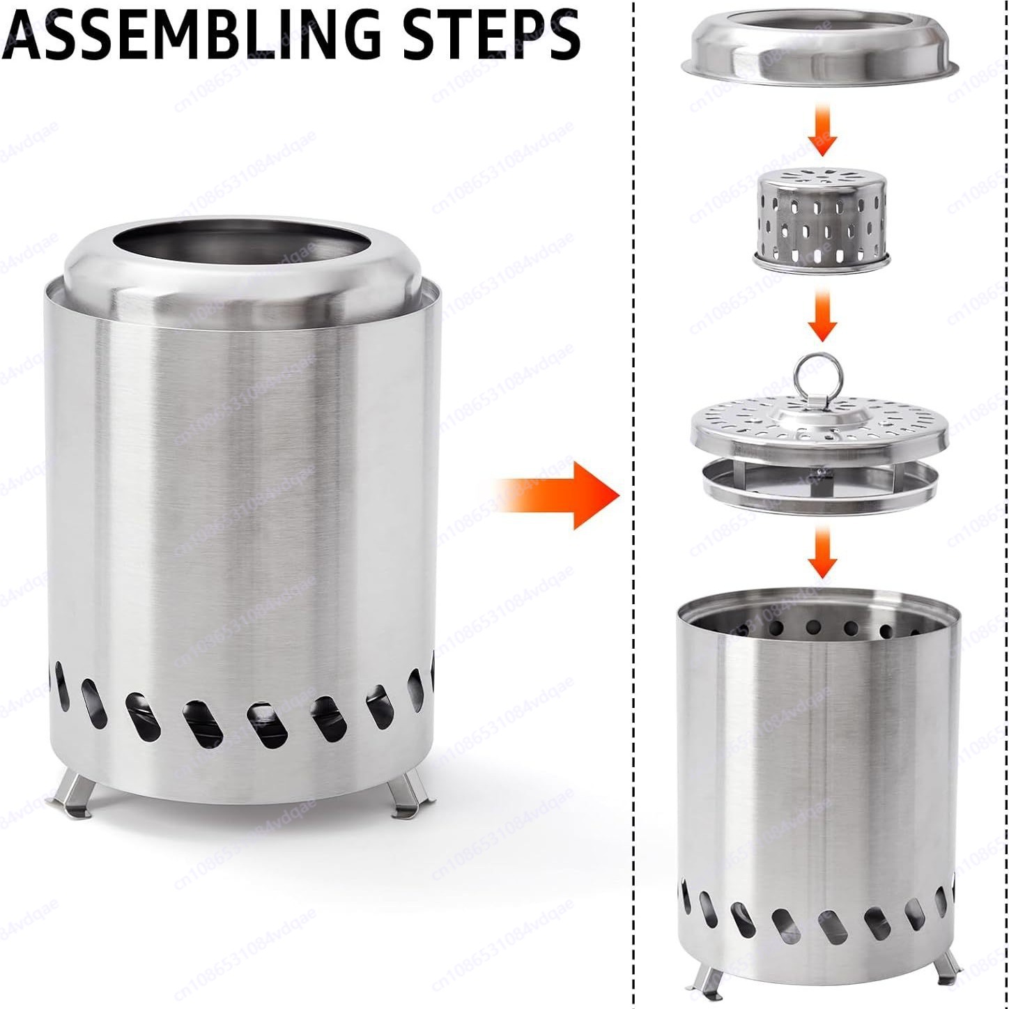 Kompor api unggun barbeque lua - Outdoor Camping Wood Burning Stove ulasan dan harga