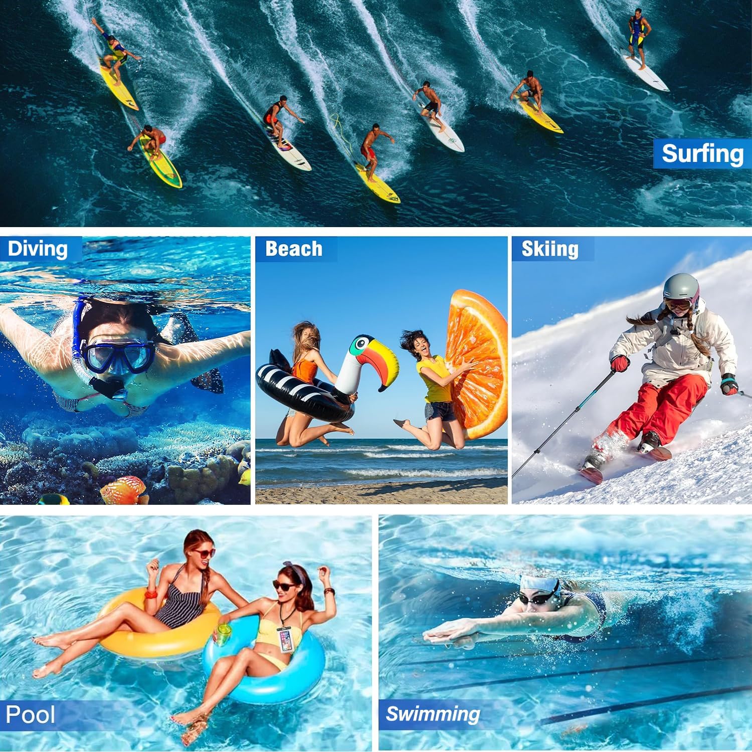 3 Paket Kantong Ponsel Tahan A - Outdoor Camping Bag ulasan dan harga