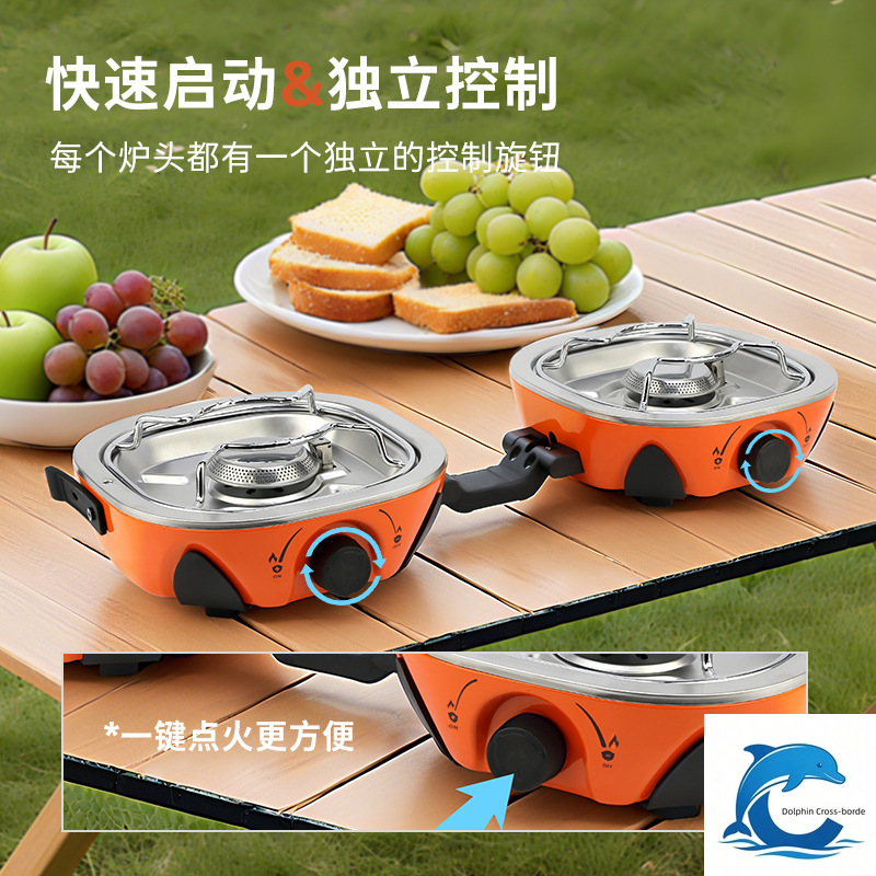 Kompor Kaset Dua Tungku Baru 2 - Outdoor Camping Gas Stove ulasan dan harga