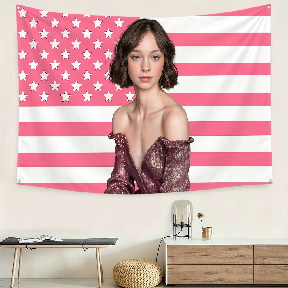 Bendera Poliester E-Emma Myers - Outdoor Camping Wallpaper ulasan dan harga