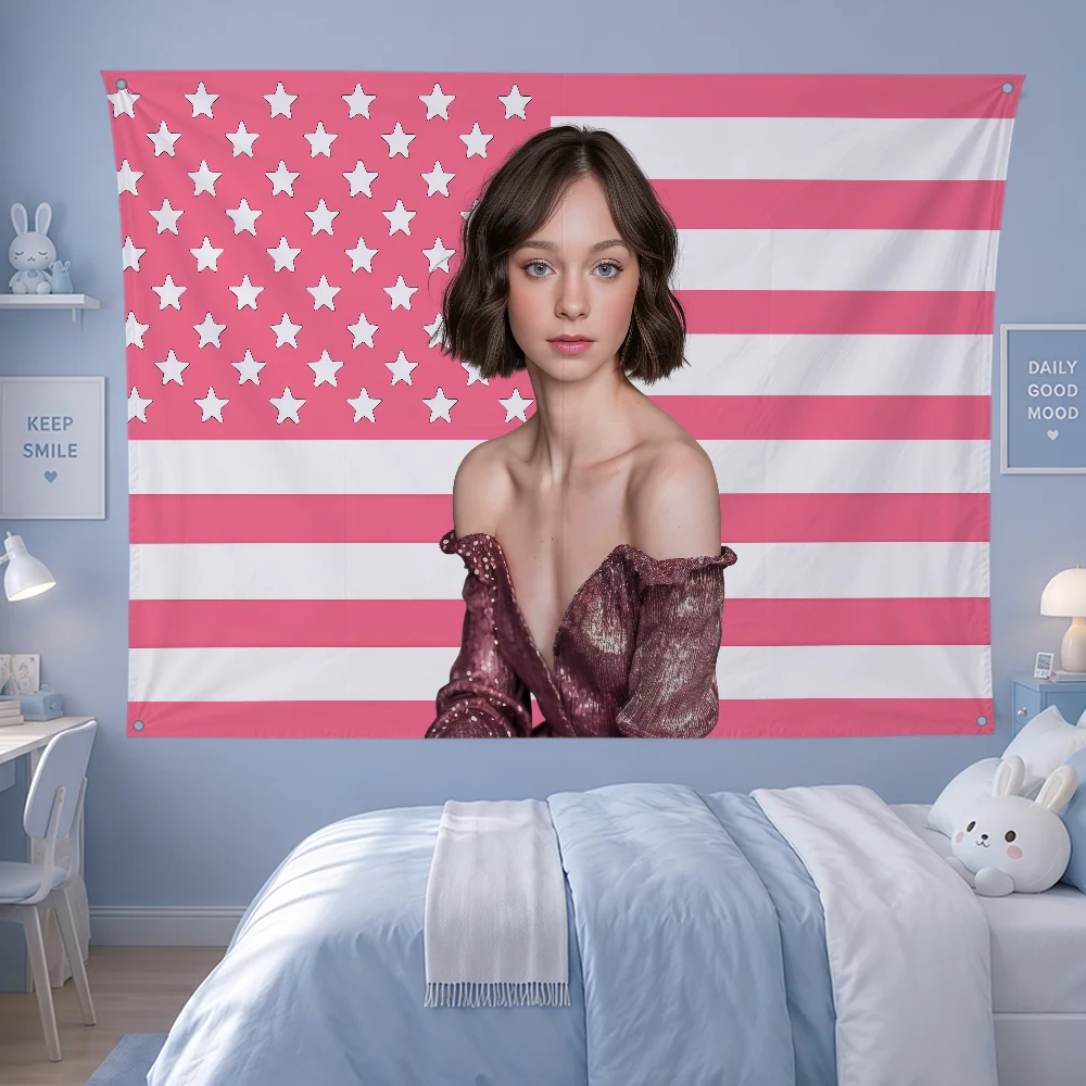 Bendera Poliester E-Emma Myers - Outdoor Camping Wallpaper ulasan dan harga