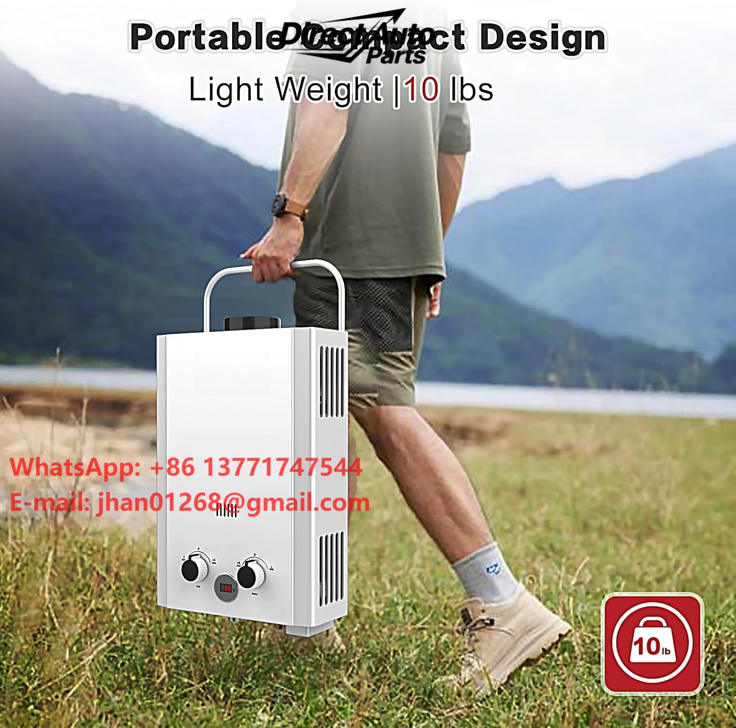 Pemanas Air Tanpa Tangki Propa - Outdoor Camping Hot Water Heater ulasan dan harga