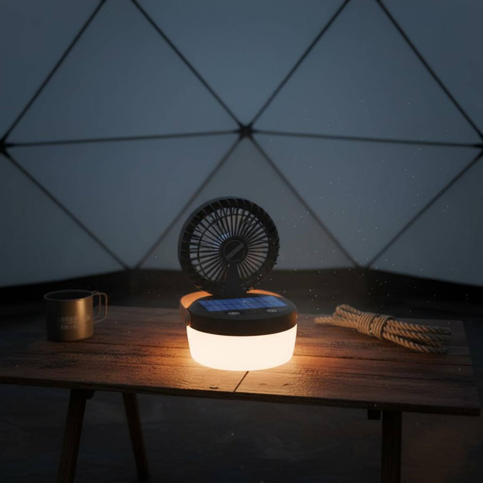 Lampu Kipas Tenaga Surya untuk - Outdoor Camping Fan ulasan dan harga