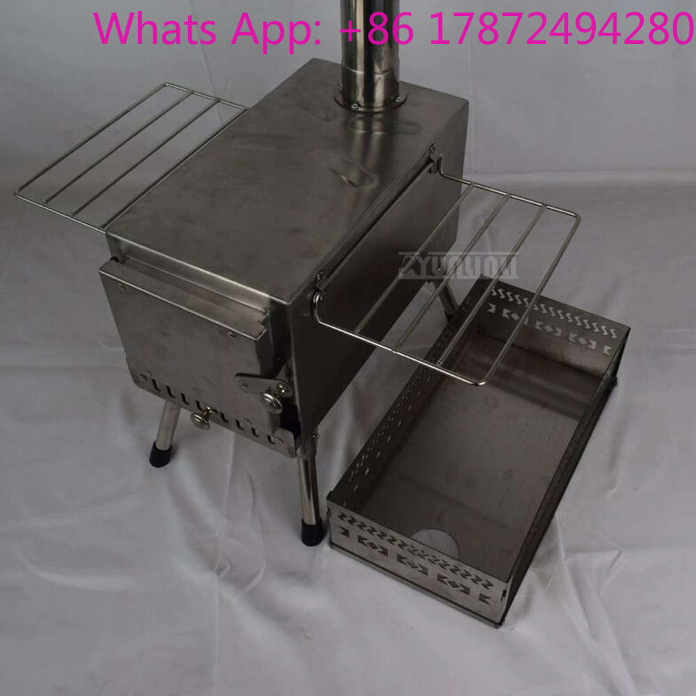 Kompor Pemanas Kayu Bakar Port - Outdoor Camping Wood Burning Stove ulasan dan harga