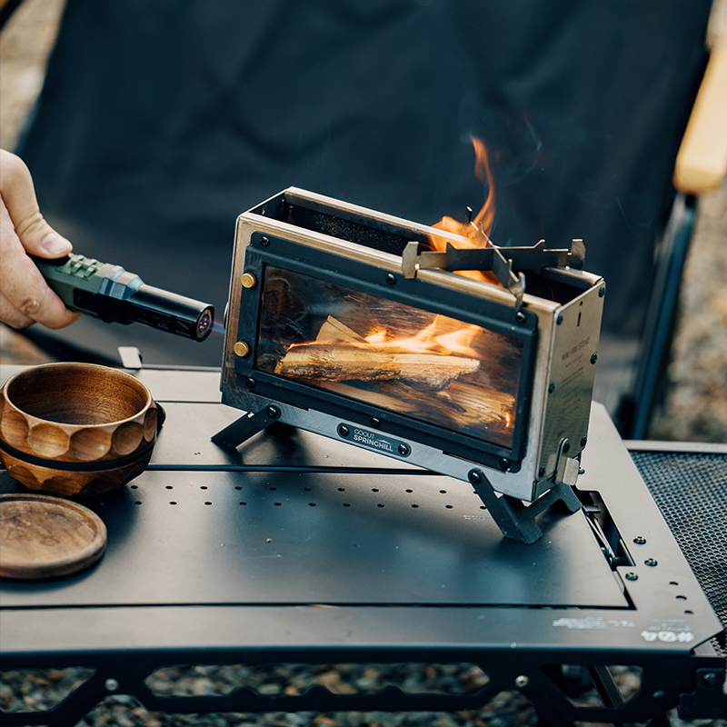 Kompor Kayu Portabel Goout Spr - Outdoor Camping Wood Burning Stove ulasan dan harga