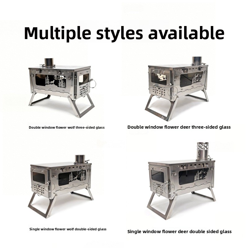 Kompor Kayu Lipat Portabel dar - Outdoor Camping Wood Burning Stove ulasan dan harga