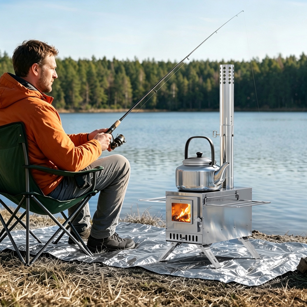 Kompor Sauna Portabel yang Men - Outdoor Camping Wood Burning Stove ulasan dan harga