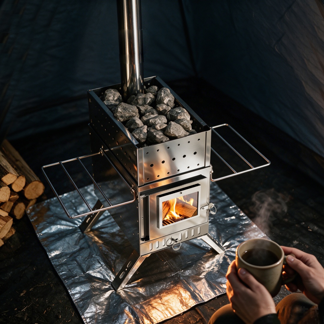 Kompor Sauna Portabel yang Men - Outdoor Camping Wood Burning Stove ulasan dan harga