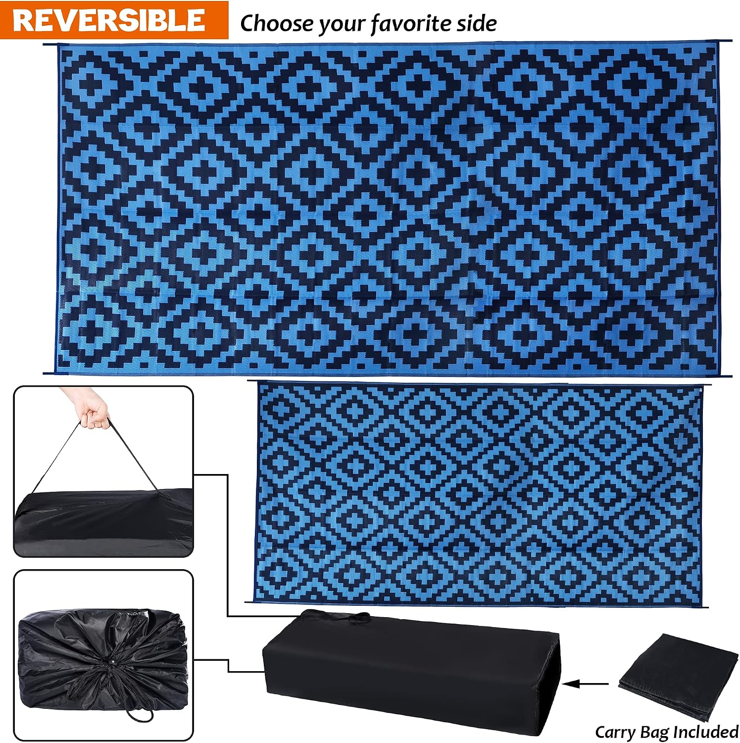 Karpet Luar Ruangan Tahan Air  - Outdoor Camping Rugs 9X18 ulasan dan harga