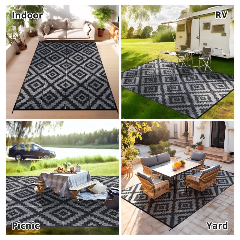 (5x8, 6x9, 9x12, 9x18) Karpet  - Outdoor Camping Rugs 9X18 ulasan dan harga
